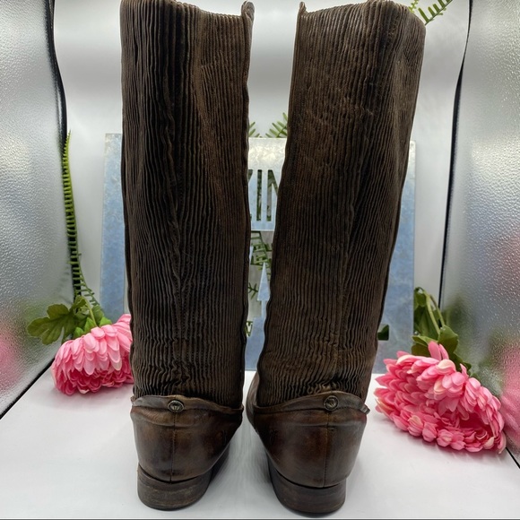 Frye 8 1/2 Melissa‎ Scrunch Brown Riding Boots 77103 - Picture 3 of 15